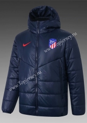 2020-2021 Atletico Madrid Royal Blue Cotton Coat With Hat-815