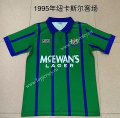 Retro Version 1995 Newcastle United Away Green Thailand Soccer Jersey AAA-709