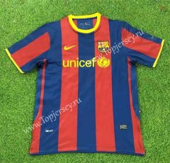 Retro Version 10-11 Barcelona Home Red&Blue Thailand Soccer Jersey AAA-503