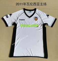 Retro Version 2011 Valencia Home White Thailand Soccer Jersey AAA-709