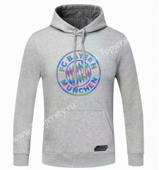2020-2021 Bayern München Light Gray Thailand Soccer Tracksuit Top With Hat-CS