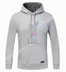 2020-2021 Liverpool Light Gray Thailand Soccer Tracksuit Top With Hat-CS