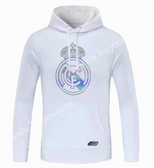 2020-2021 Real Madrid White Thailand Soccer Tracksuit Top With Hat-CS