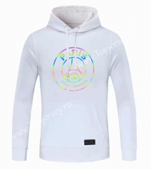 2020-2021 Paris SG White Thailand Soccer Tracksuit Top With Hat-CS