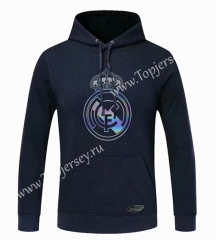 2020-2021 Real Madrid Royal Blue Thailand Soccer Tracksuit Top With Hat-CS
