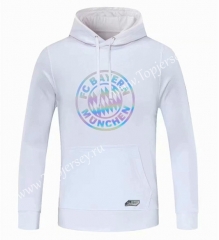 2020-2021 Bayern München White Thailand Soccer Tracksuit Top With Hat-CS
