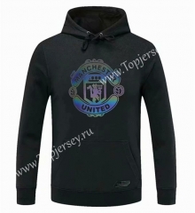 2020-2021 Manchester United Black Thailand Soccer Tracksuit Top With Hat-CS