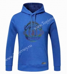 2020-2021 Manchester United Blue Thailand Soccer Tracksuit Top With Hat-CS