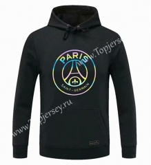 2020-2021 Paris SG Black Thailand Soccer Tracksuit Top With Hat-CS