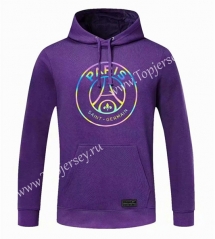2020-2021 Paris SG Purple Thailand Soccer Tracksuit Top With Hat-CS
