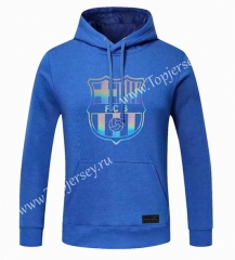 2020-2021 Barcelona Light Blue Thailand Soccer Tracksuit Top With Hat-CS