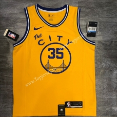 Tram version 2020-2021 Golden State Warriors Yellow #35 NBA Jersey-311