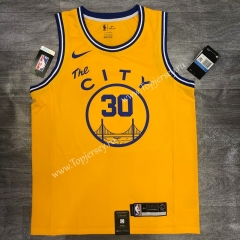 Tram version 2020-2021 Golden State Warriors Yellow #30 NBA Jersey-311