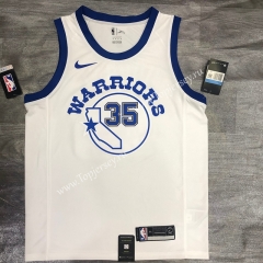 Socks Logo Version Golden State Warriors White #35 NBA Jersey-311