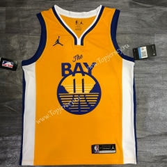 Jordan Theme 2020-2021 Golden State Warriors V Collar Yellow #11 NBA Jersey-311