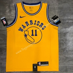 Socks Logo Version Golden State Warriors Yellow #11 NBA Jersey-311