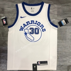 Socks Logo Version Golden State Warriors White #30 NBA Jersey-311