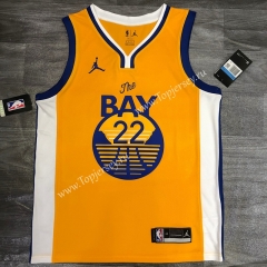 Jordan Theme 2020-2021 Golden State Warriors V Collar Yellow #22 NBA Jersey-311