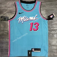 Miami Heat Round Collar Blue #13 NBA Jersey-311
