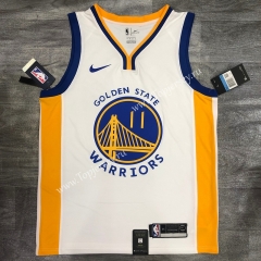 2020 Golden State Warriors V Collar White #11 NBA Jersey-311