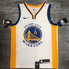 2020 Golden State Warriors V Collar White #6 NBA Jersey-311