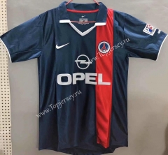 Retro Version 2001 Paris SG Home Blue Thailand Soccer Jersey AAA-811