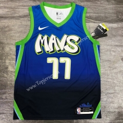 2021 Dallas Mavericks Blue #77 NBA Jersey-311