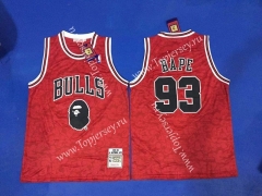 （Bape x Mitchell & Ness）Chicago Bulls Red #93 NBA Jersey