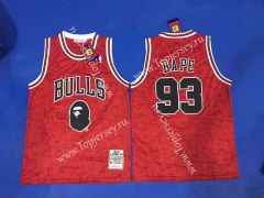 （Bape x Mitchell & Ness）Chicago Bulls Red #93 NBA Jersey