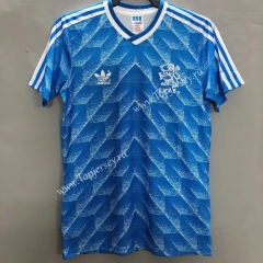 Retro Version 1988 Netherlands Away Blue Thailand Soccer Jersey AAA-811