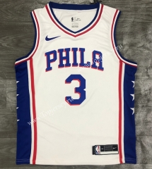 Philadelphia 76ers V Collar White #3 NBA Jersey-311