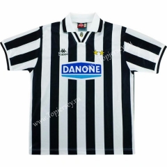 Retro Version 94-95 Juventus Home Black&White Thailand Soccer Jersey AAA-503