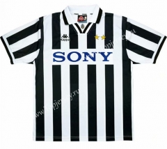 Retro Version 96-97 Juventus Home Black&White Thailand Soccer Jersey AAA-503