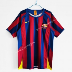 Retro Version 2005-2006 Barcelona Home Red&Blue Thailand Soccer Jersey AAA-C1046