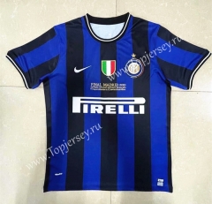 Retro Version 09-10 Inter Milan Home Blue&Black Thailand Soccer Jersey AAA-818