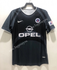 Retro Version 2001 Paris SG 2nd Away Black&Gray Thailand Soccer Jersey AAA-811