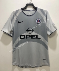 Retro Version 2001 Paris SG Away Gray Thailand Soccer Jersey AAA-811