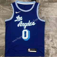 2021-2022 Retro Version Angeles Lakers Blue #0 NBA Jersey-311