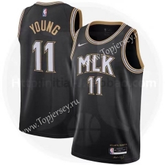 City Edition 2020-2021 Atlanta Hawks Black #11 NBA Jersey-311
