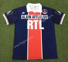 Retro Version 90-91 Paris SG Home Blue Thailand Soccer Jersey AAA-503