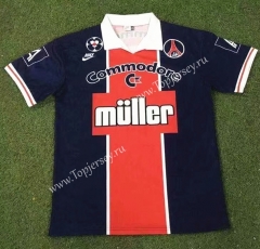 Retro Version 91-92 Paris SG Home Blue Thailand Soccer Jersey AAA-503