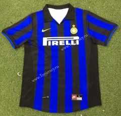 Retro Version 98-99 Inter Milan Home Blue&Black Thailand Soccer Jersey AAA-503