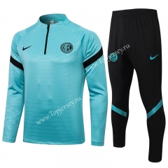 2021-2022 Inter Milan Green Thailand Soccer Tracksuit -815
