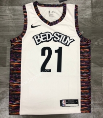 2020 City Edition Brooklyn Nets White #21 NBA Jersey-311