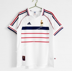 1998 Retro Version France Away White Thailand Soccer Jersey AAA-C1046