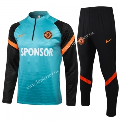 2021-2022 Chelsea Light Green Thailand Soccer Tracksuit-815