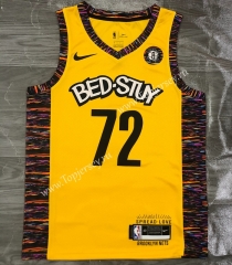 Commemorative Edition Brooklyn Nets Yellow #72 NBA Jersey-311