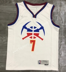 2021-2022 Earned Edition Denver Nuggets White #7 NBA Jersey-311