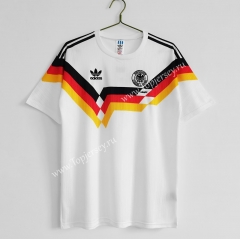 Retro Version 1990 Germany Home White Thailand Soccer Jersey AAA-C1046