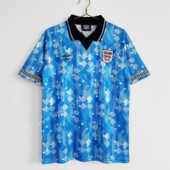 Retro Version 1990 England 2nd Away Blue Thailand Soccer Jersey AAA-C1046